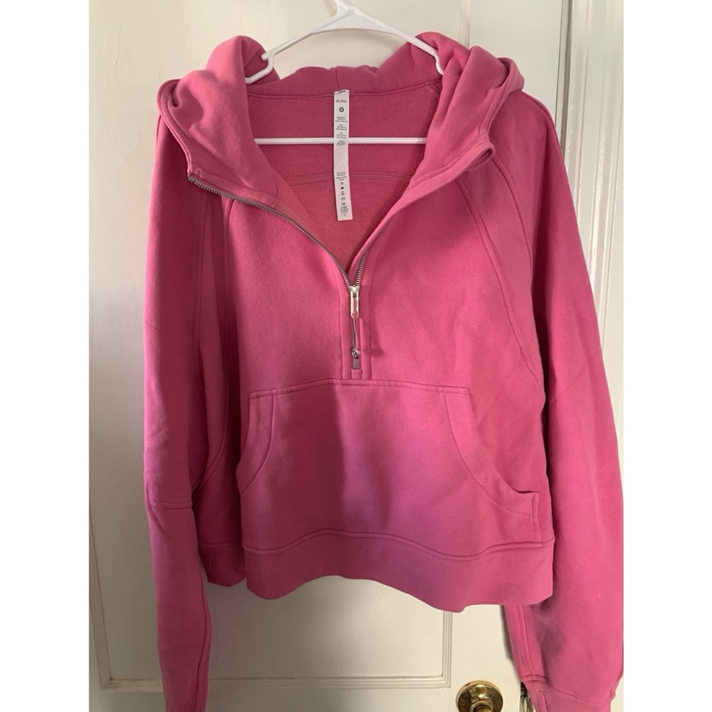 Lululemon Scuba oversized half zip hoodie pink blossom Xl/XXL
